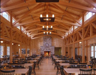 Trusses in the main dining hall