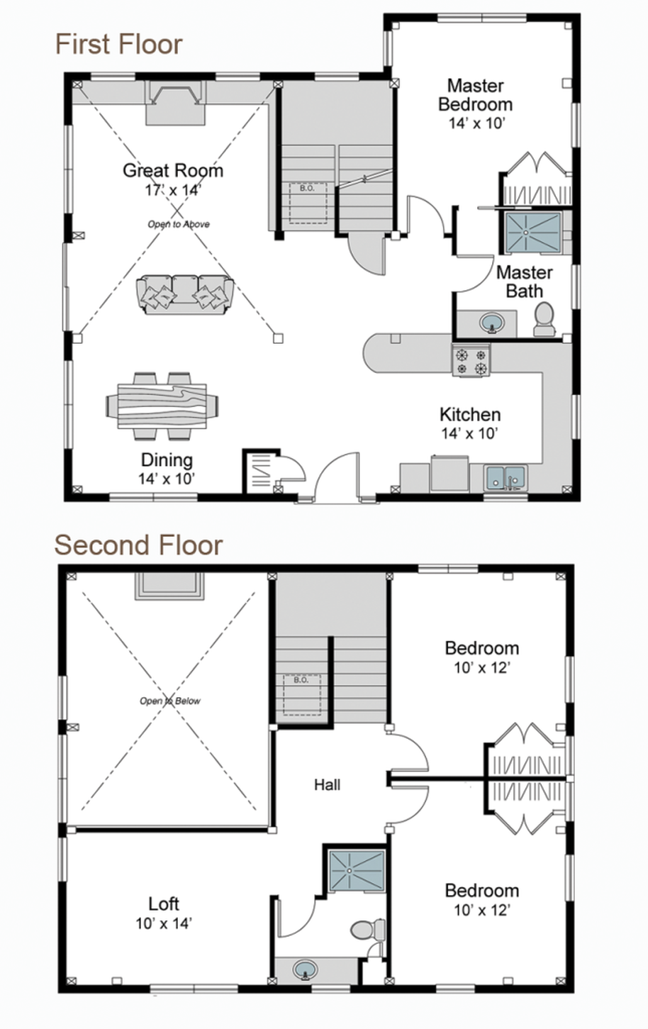Valley Farm Cottage - floor plans