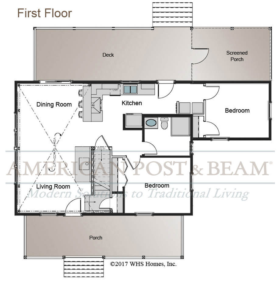 FROST VALLEY COTTAGE - 1st floor plan