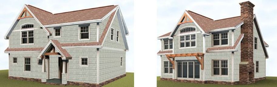 Northwood Post and Beam Cottage rendering