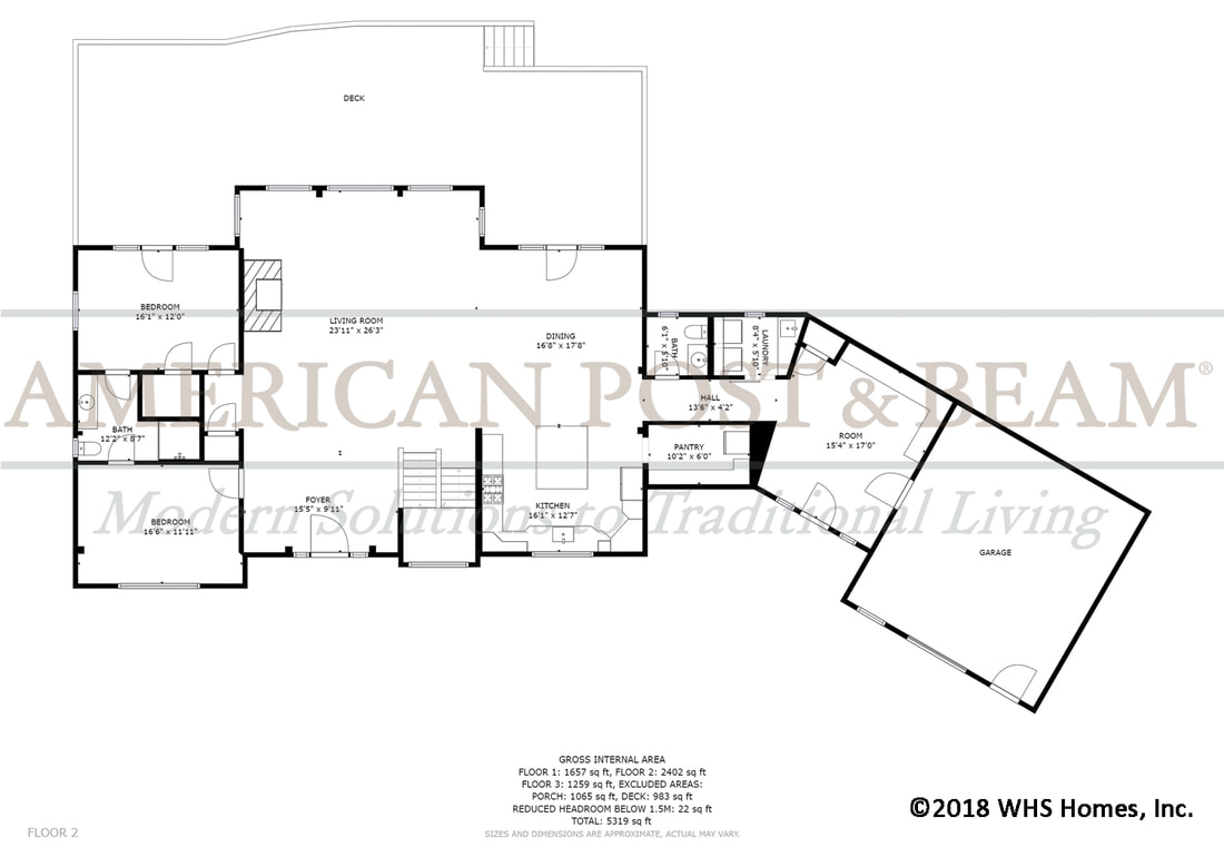 2nd Floor Plan Ludlow, VT Ski Home (A00172)