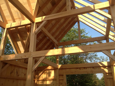 post and beam barn frame