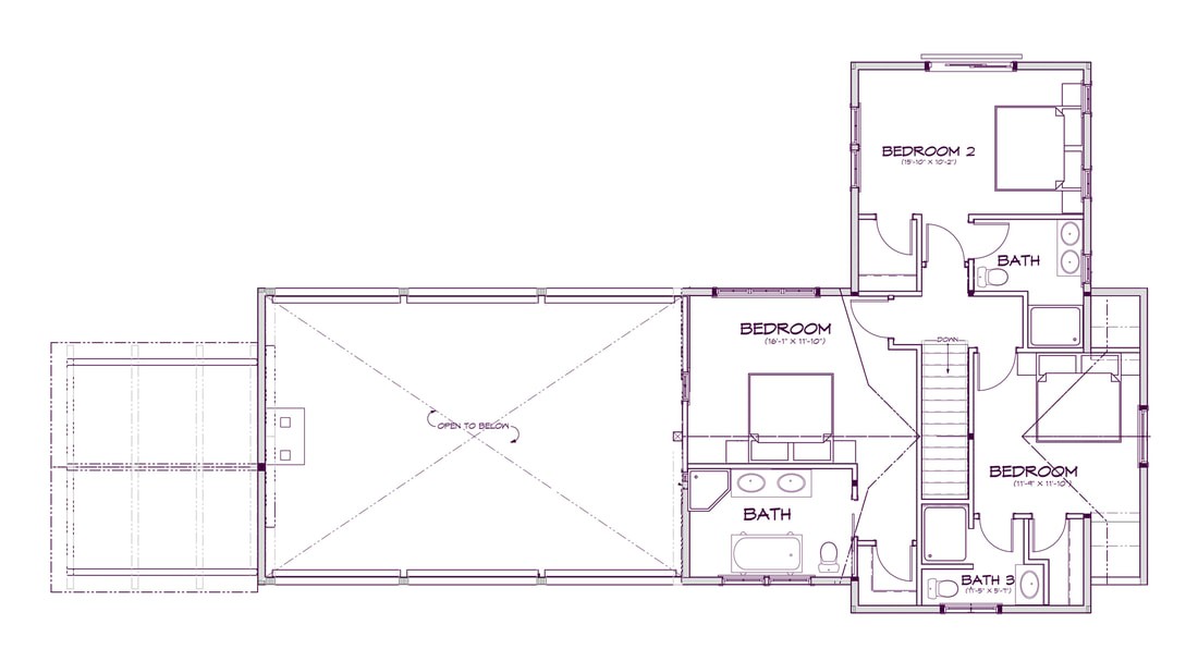 New England Contemporary Barn Style Home floor plan